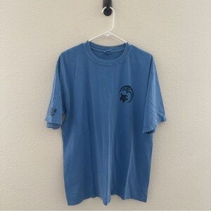 Crazy Shirts Blue Hawaii Dyed Short Sleeve Crewneck‎ T-Shirt w Turtle Design LG